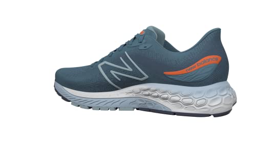 New Balance Men's Fresh Foam X 880 V12 Running Shoe, Spring Tide/Vibrant Orange/Morning Fog, 8.5