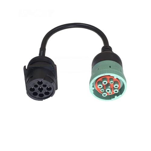 keisnoaja Heavy Duty Truck J1939 CAN3 to CAN1 Diagnostic Adapter Cable for NEXIQ 406004 with 9P to 9P Extension for Deutsch 9-Pin Waterproof Connectors for Cummins Diesel Engines
