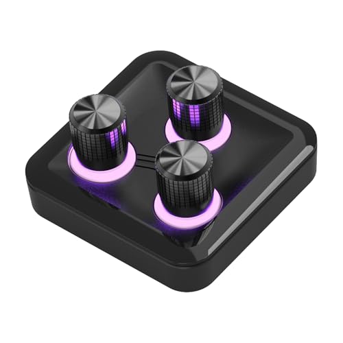 Cooler Master MasterHUB 3xKnob Module: Freeform 2.0 Modular Platform - Precision Control with Customizable Knobs and RGB LEDs for Effortless Fine-Tuning of Creative Apps and Lighting