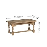 LOGOFUN Dolls House Miniature Wood Table Mini Wooden Table Model 1:12 Scale Tiny Dining Table for Doll House Kitchen Accessories