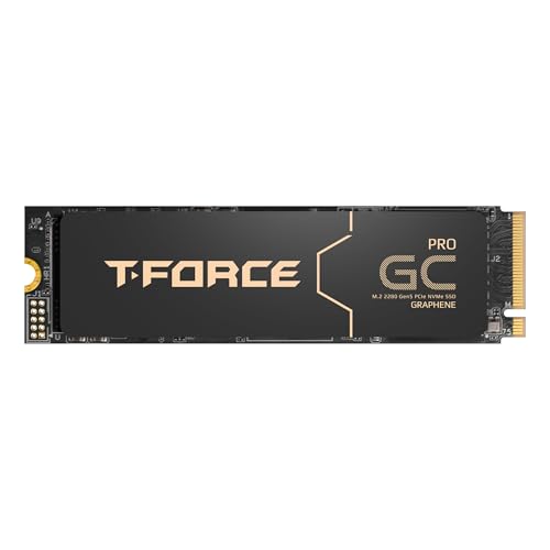 TEAMGROUP T-Force GC PRO 2TB Graphene Heatsink DRAM SLC Cache 3D TLC NAND NVMe InnoGrit PCIe Gen5x4 M.2 2280 Gaming Internal SSD Read/Write 12500/11000 MB/s TM8FFL002T0C129