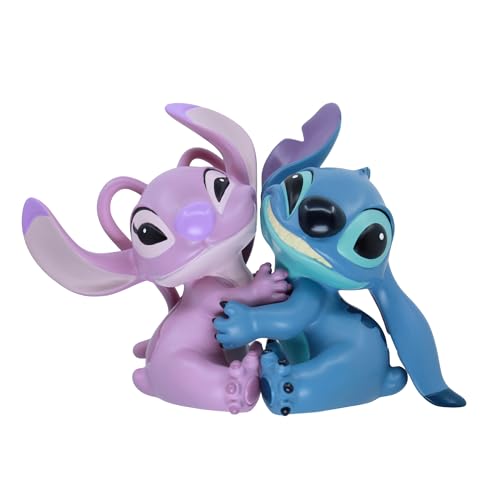 Enesco Disney Showcase Lilo and Stitch Hugging Angel Bookholders Bookends, 5.5 Inch, Multicolor