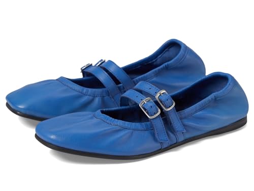Free People Gemini Ballet Flats for Women - Leather Upper - Synthetic Outsole - Leather Lining & Insole Cobalt EU 37 (US Women's 7) M