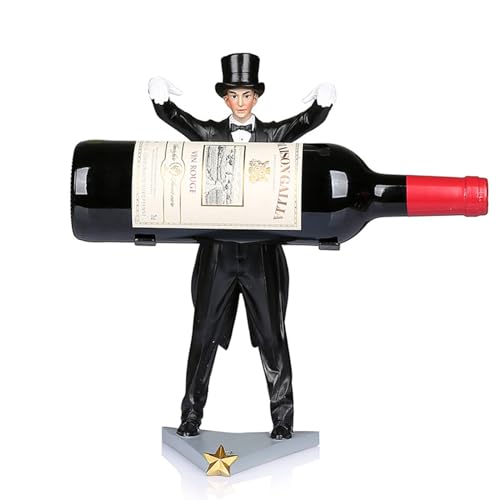DAMJTLM Wine Rack Holder Magician Shape Wine Holder Wine Bottle Stand,Home Decor Floating Wine Rack Creativity Wine Bottle Rack Tabletop Bar,for Father/Mother/Wine Lover