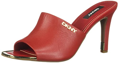DKNY Women's Bronx Evening Sandal Mule Dress Heel Heeled, Red, 9