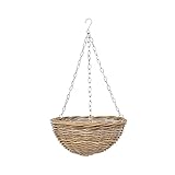 Park Hill Collection EAG16002 Rattan Hanging Planter, Large