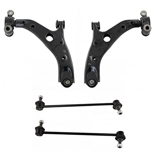 TRQ Suspension Kit Control Arm with Ball Joint Sway Bar Stabilizer Link Compatible with 2014-2018 Mazda 3