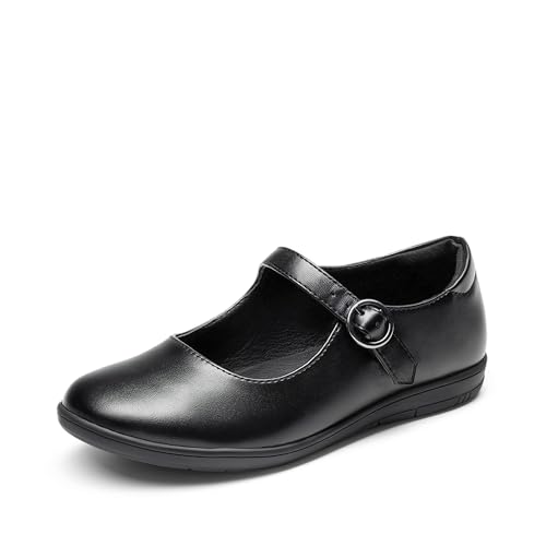 DREAM PAIRS Girls Mary Jane Flats School Uniform Dress Shoes,Size 1 Little Kid,Black,KFL217