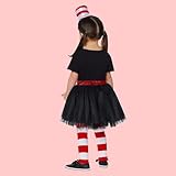 Spirit Halloween Dr. Seuss Cat In The Hat Costume Dress for Toddlers | OFFICIALLY LICENSED - 3T-4T