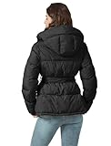 PUREPEAR Puffer Jackets for Women Slim Fit Water-Resistant Detachable Hooded with Belt