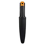 Fiskars Hori Hori Garden Knife with Sheath, Multi-Purpose Heavy Duty Gardening Hand Tool for Weeding, Planting, Digging with Hanging Hole