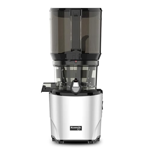 Kuvings AUTO10 Cold Press Juicer Silver - Hands-Free Electric Masticating Juicer Machine With 240W Motor - Very Quiet With 100 Oz Batching Hopper for Juice, Smoothies, Nut Milk, and Sorbets