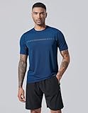 5 Pack Men’s Active Quick Dry Crew Neck T Shirts | Athletic Running Gym Workout Short Sleeve Tee Tops Bulk (Set 3, Large)