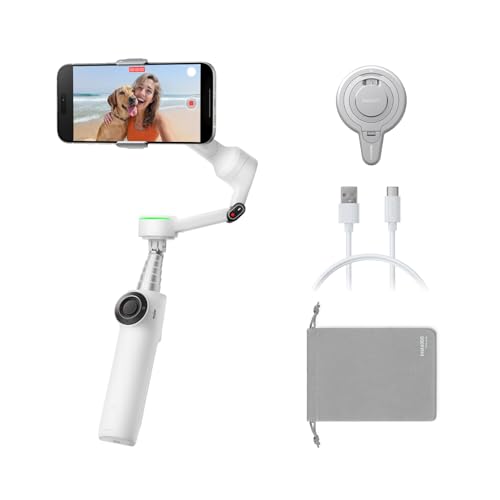 Insta360 Flow 2 Pro Magnetic Mount Bundle - Foldable AI Phone Gimbal, Track in 200+ iOS Apps, Multi-Person & 360 Pan Tracking, Built-in Tripod/Selfie Stick, iPhone/Android Stabilizer