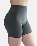 AUROLA Intensify Workout Shorts for Women Seamless Scrunch Short Gym Yoga Running Sport Active Exercise Fitness Shorts(S,Steel Grey)