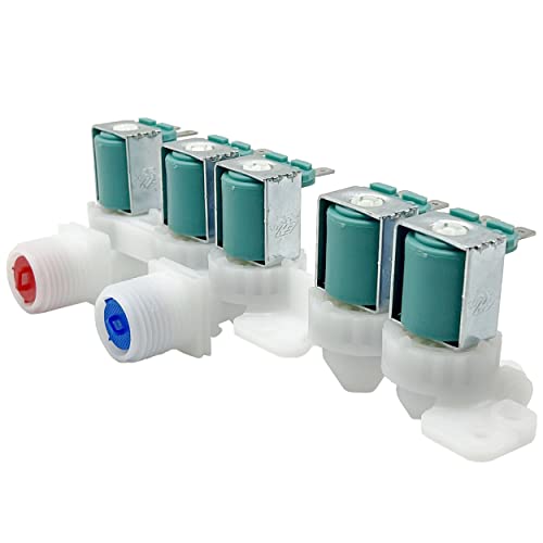 Washer Water Inlet Valve Assembly For Samsung WA48H7400AP/A2 WA48H7400AW/AA WA48H7400AW/A2 WA50F9A7DSP/A2 WA52M7750AV/A4 WA50K8600AV/A2 WA54M8750AV/A4 WA45H7200AW/A2 WA50F9A6DSW/A2 WA48J7700AW/A2