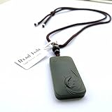 Dark Green Hetian Jade Pisces Pendant Necklace Pure Natural Carving Amulet