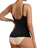 SHAPERX Women's Shapewear Tank Tops, Seamless Tummy Control Shaping Camisole Adjustable Straps Anti-Roll Hem