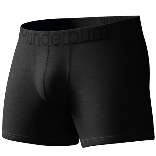 Rounderbum Men's Padded Underwear Boxer Briefs with Removable Butt Enhancing Pads - Black, Small - Padded Tech, Body Shaping, Invisible Under Clothing, More Volume Instantly