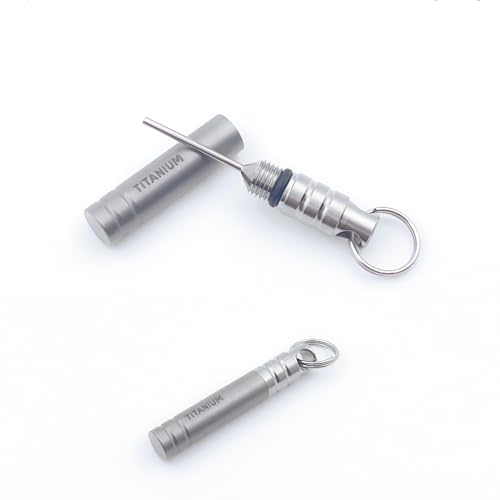 Titanium SIM Card Tray Removal Tools, Eject Pins Tools, Ejector Pins Needle Remover, EDC Portable Key Pendant