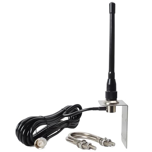 HYS VHF Marine Antenna Low-Profile 156-163Mhz Antennas W/16.4ft(5m) RG58 Low Loss Premium Coaxial Cable with PL259