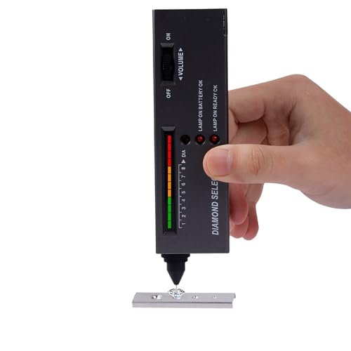 Diamond Tester Machine with LED Indicator, 60X Magnifying Glass, Quick Warm-up, Highly Accurate Testing, Easy to Use for Professional Diamond Testing Device