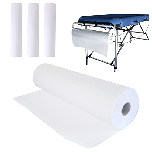 3 Roll Disposable Non-Woven Bed Sheet, 50 Pcs/Roll Massage Table Sheets, 31.5" X 70"Salon Beauty Facial Bed Cover for Massage, Lash, Tattoo Bed, Spa