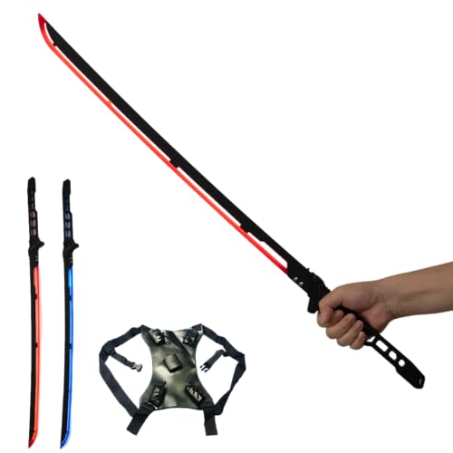 IUUBVV Future LED Sword, 31.3 inches LED Sword Model for Halloween Cosplay Costume Props,Fit Party Music Festival Accessorie (Red&Blue)