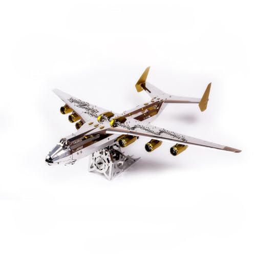 METAL-TIME ANTONOV Mriya AN-225 Exclusive Edition Official Product, Mechanical Model, Cargo Aircraft, 3D Model DIY Kit, Airplane Working Model Ukrainian Dream