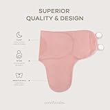 Comfy Cubs Easy Swaddle Blanket, 3 Pack - 100% Cotton Newborn Wrap, Small for 0-3 Months Infants, with Adjustable Velcro, Breathable and Durable Sleep Sack for Babies - Blush, Mauve & Mulberry