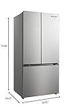 Hamilton Beach HBF1662 French Door Full Size Counter Depth Refrigerator with Freezer Drawer, 16.6 cu ft, Stainless