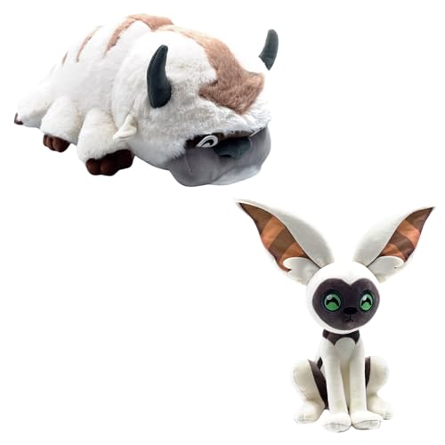 Youtooz Avatar Appa Flop (1 Ft) and Momo Sit Plush (1 Ft)- Plushie Set from Avatar The Last Airbender Soft 100% PP Cotton Avatar Collection