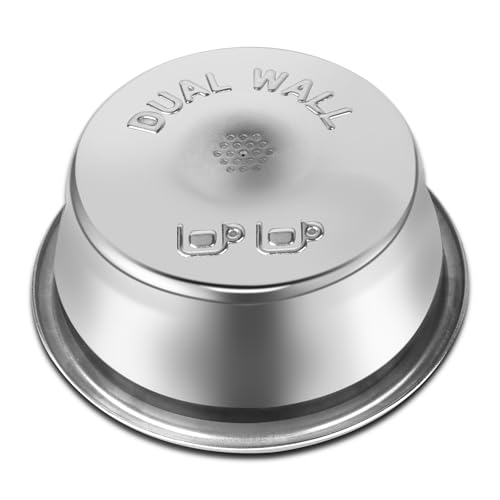 54mm Dual Wall Pressurized Basket Compatible with Breville Bambino,Barista Express, Barista Touch,Infuser, Duo-Temp Pro, Pressurized Filter Basket Replacement Part for Breville Filter, Double Shot