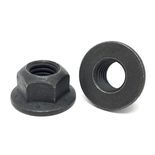 (15 Pieces) 3/8"-24 Grade 8 Hex Flange Prevailing Torque Top Lock Nuts Phos &Oil