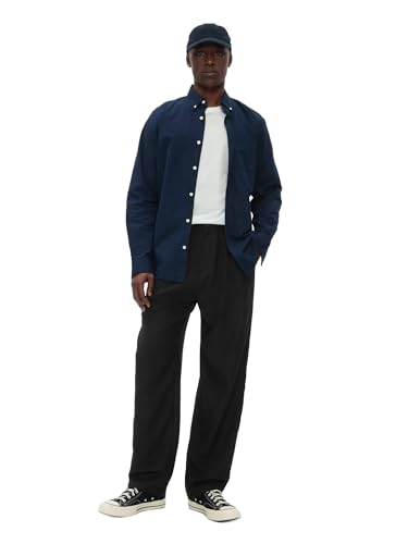 GAP Mens Relaxed Pleated Dress Pant Black L
