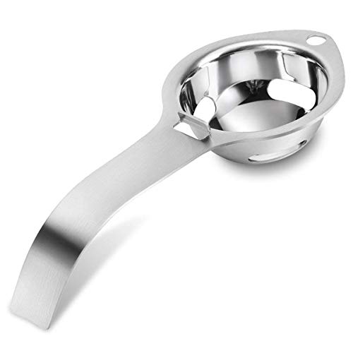 Egg Separator Egg Yolk White Separator Stainless Steel Egg White Yolk Sifting Filter Egg Divider Kitchen Tool for Baking/Cooking