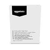 Amazon Basics Multipurpose Copy Printer Paper, 8.5" x 11", 20 lb, 3 Reams, 1500 Sheets, 92 Bright, White