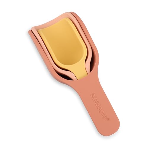 Evenpop 3 x Mini Silicone Scoops, Silicone Nesting Scoops, Perfect for Sensory PlayTray, Sensory Bin Accessories, Educational Classroom Supplies, Montessori Education Toys for Toddlers