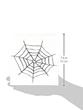 3dRose ht_39336_2 Center Black Spider Web Halloween Art Iron on Heat Transfer for White Material, 6 by 6-Inch