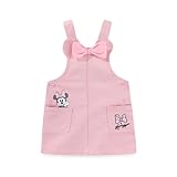 Disney Minnie Mouse Baby Girls Twill Jumper Dress and Jersey Top for Infants Pink