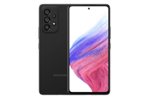 SAMSUNG Galaxy A53 5G (SM-A536E/DS) Dual SIM,128 GB 6GB RAM, Factory Unlocked GSM, International Version - No Warranty - (Awesome Black)