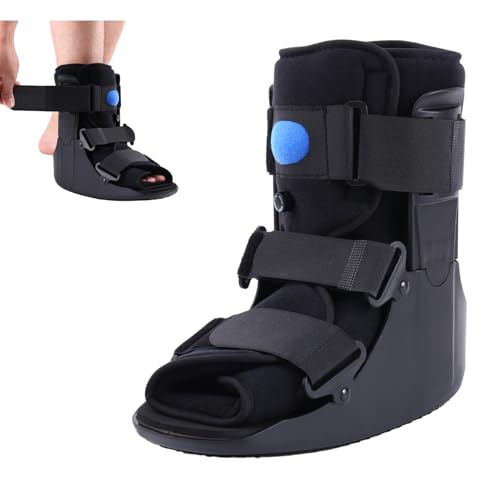 JorWystia Orthopedic Walking Boot, Air Cam Walker Fracture Boot for Broken Foot, Sprains & Achilles Injuries, Lightweight Medical Inflatable Foot Support for Post-Surgery Recovery & Mobilit(Small)