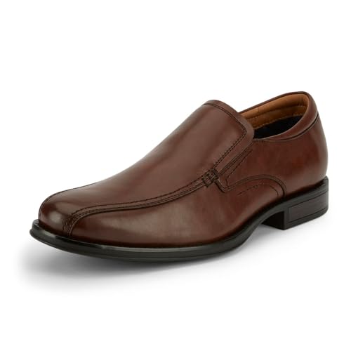 DOCKERS Mens Greer Dress Run Off Loafer Shoe, Brown, 13 M