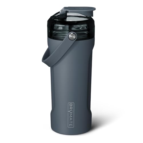 BrüMate MultiShaker Blender Shaker Bottle | 100% Leakproof Insulated Stainless Steel | Pre Workout and Protein Shaker Bottle for the Gym | 26oz (Nightfall Blue)