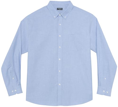 Big and Tall Oxford Dress Shirt for Men Button Down Shirts Long Sleeve Casual Shirt from XXL(T) to 6XL(T)(DP403,3XLT)