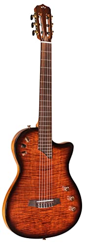 Cordoba Stage 6 String Electric Guitar for Live Performances & Studio Recording, Right-Handed, Solid Spruce Top, Chambered Solid Body, Cutaway, Fusion Neck, Recycled Nylon Shell Gig-Bag (COD EB)