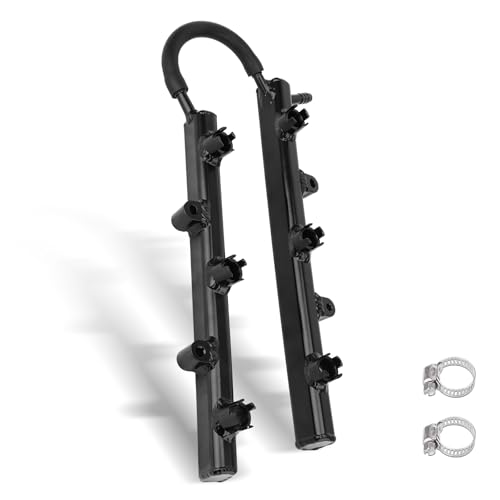 Fuel Rail Compatible with Jeep Dodge Ram 2011-2025 Grand Cherokee 2011-2014 Chrysler 200 300 2011-2025 Challenger Charger Durango 2011-2019 Journey 2011-2014 Avenger 2014-2025 ProMaster 3.6L V6（Black）