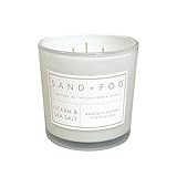 Sand + Fog Scented Candles - Ocean & Sea Salt - Additional Scents and Sizes - 3 Wicks 100% Cotton Lead-Free - Luxury Air Freshening Jar Candles - Perfect Home Decor - 21 oz