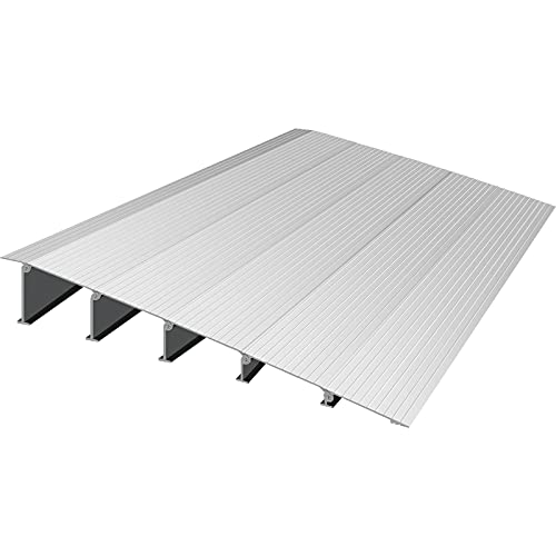 VEVOR Door Threshold Ramp, 5" Rise Door Ramp Aluminum Threshold Ramp for Doorways Rated 802 lbs Load Capacity, Adjustable Entry Ramp for Wheelchairs, Scooters, and Power Chairs