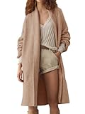 Saodimallsu Womens Open Front Chunky Cardigan Long Oversized Loose Knit Coatigan Sweater Jacket 2024 Fall Coats Camel